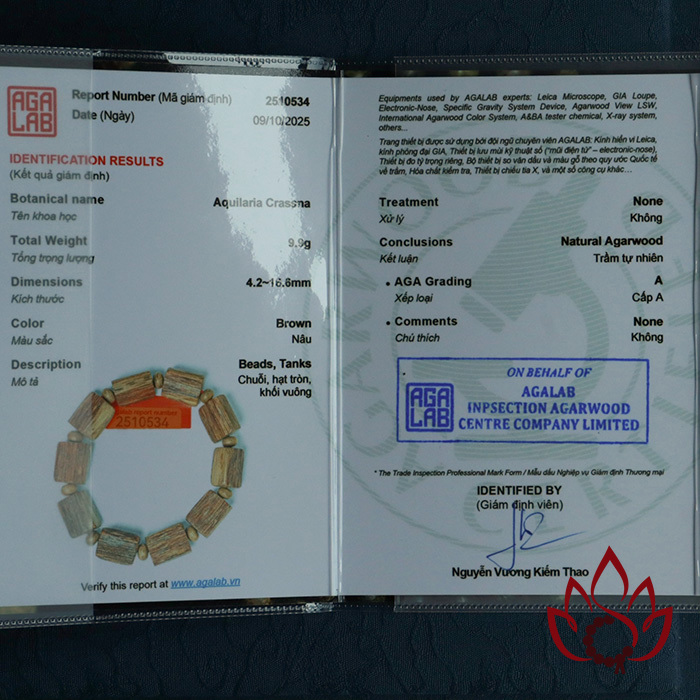 Vòng Trầm Hương Trúc Thô | 12 Ly | Trầm Kiến Tự Nhiên